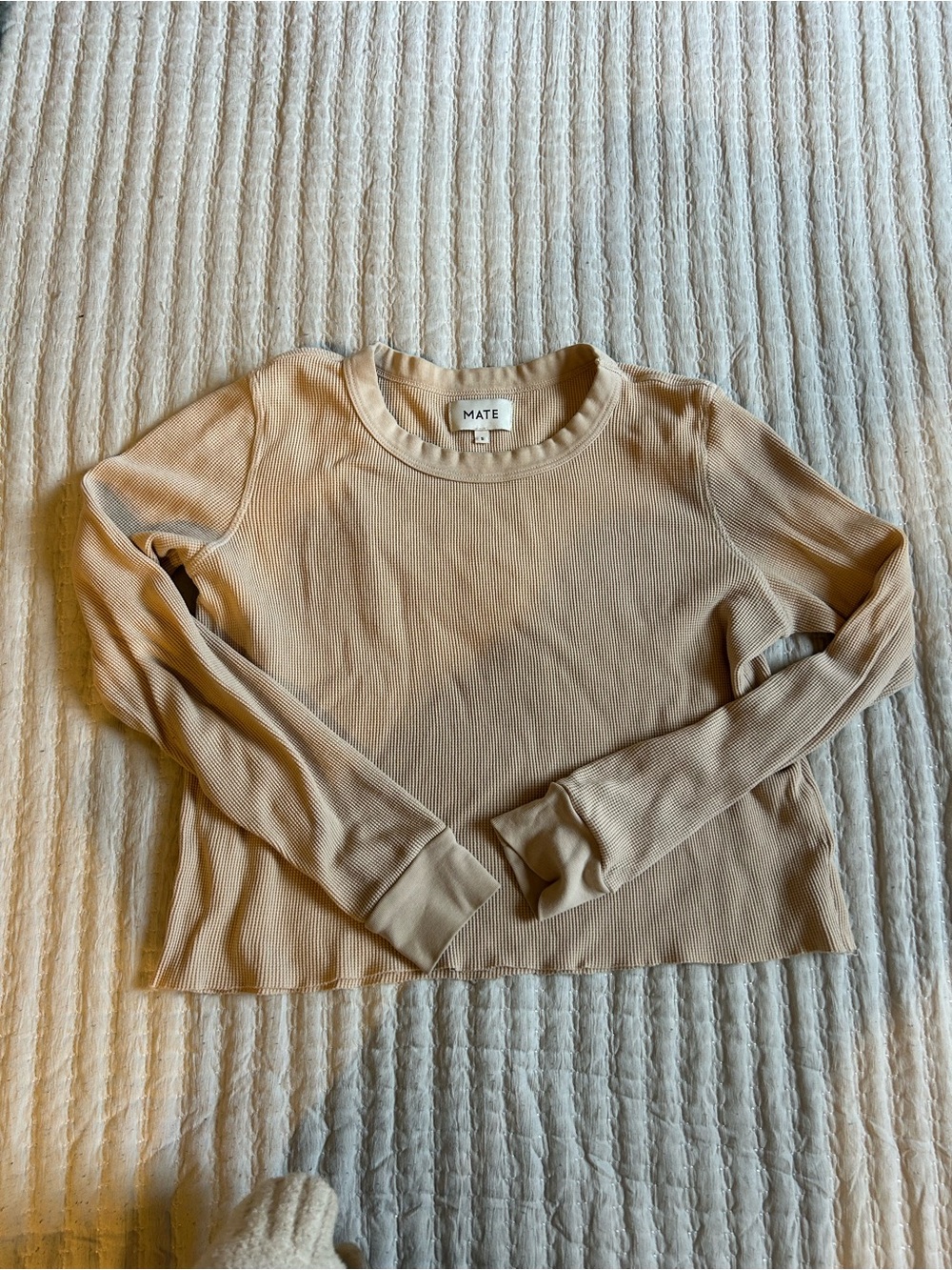Women’s MATE Cream Ribbed long sleeve